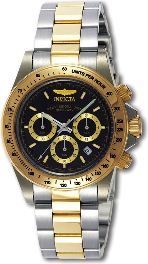 Herreklokke 9224 Speedway Cougar Sort/Stål Ø39.5 mm