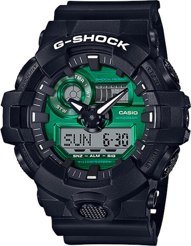 Herreklokke GA-700MG-1AER G-Shock Grønn/Resinplast Ø53.4 mm
