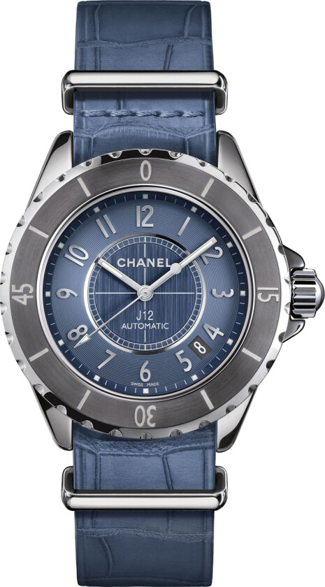 Dameklokke H4338 J12 Blå/Stål Ø38 mm