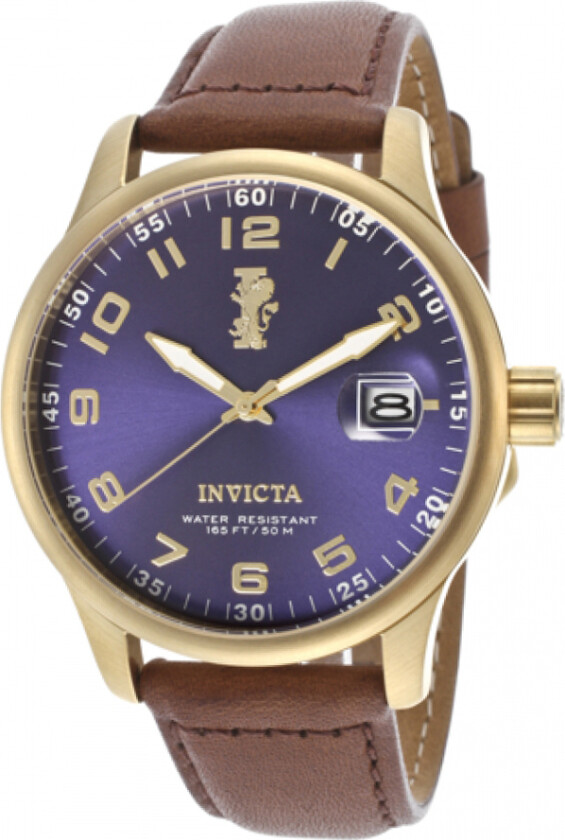 Herreklokke 15255 I-Force Blå/Lær Ø45 mm