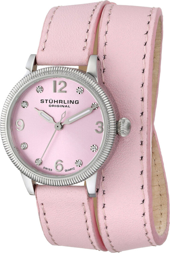 Dameklokke 646.01 Vogue Rosa/Lær Ø30 mm