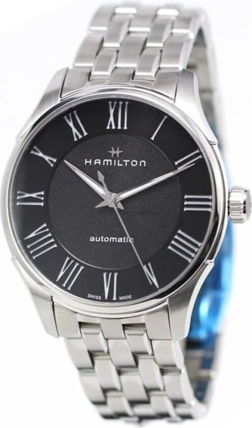 Herreklokke H42535130 Jazzmaster Sort/Stål Ø40 mm