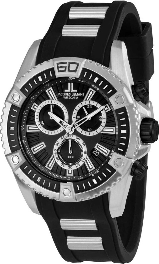 Herreklokke 1-1805B Liverpool Sort/Stål Ø46 mm
