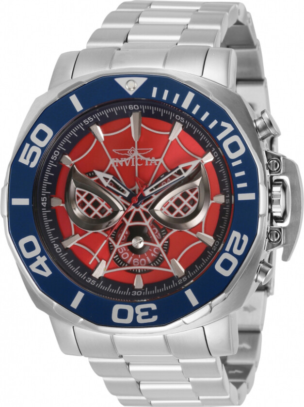 Herreklokke 35096 Marvel Rød/Stål Ø48 mm