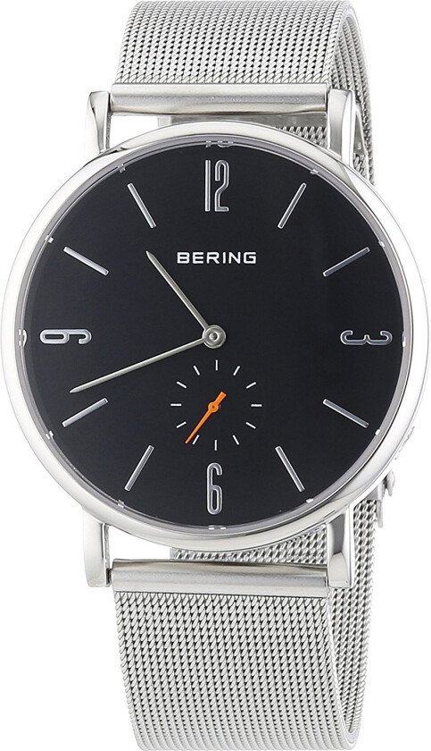 Herreklokke 53739-002 Radio Controlled Sort/Stål Ø39 mm
