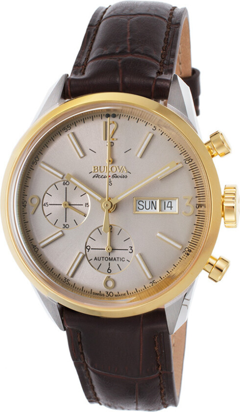 Herreklokke 65C112 Sølvfarget/Lær Ø41 mm