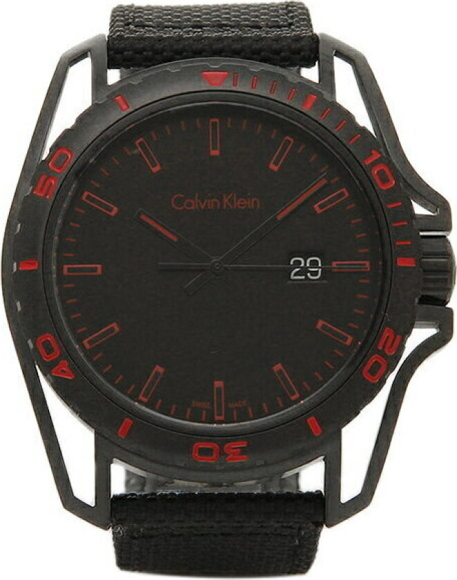 Herreklokke K5Y31ZB1 Earth Sort/Lær Ø44 mm