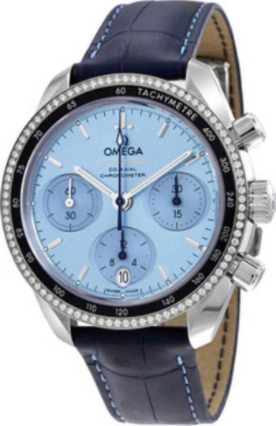 324.38.38.50.03.001 Speedmaster Chronograph 38Mm Blå/Lær Ø38