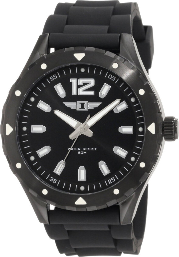 Herreklokke 20027 Sort/Gummi Ø45 mm
