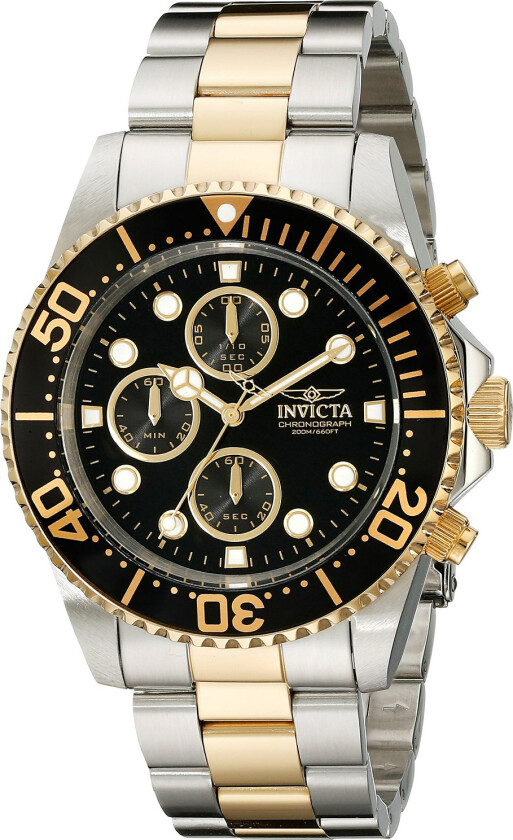 Herreklokke 1772 Pro Diver Sort/Gulltonet stål Ø43 mm