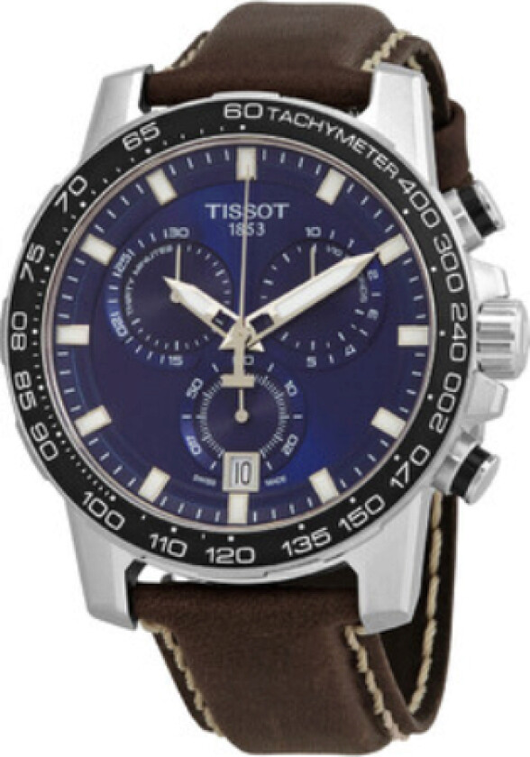 Herreklokke T125.617.16.041.00 T-Sport Blå/Lær Ø45.5 mm