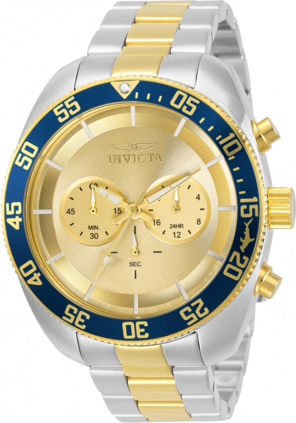 Herreklokke 30057 Gull/Gulltonet stål Ø48 mm