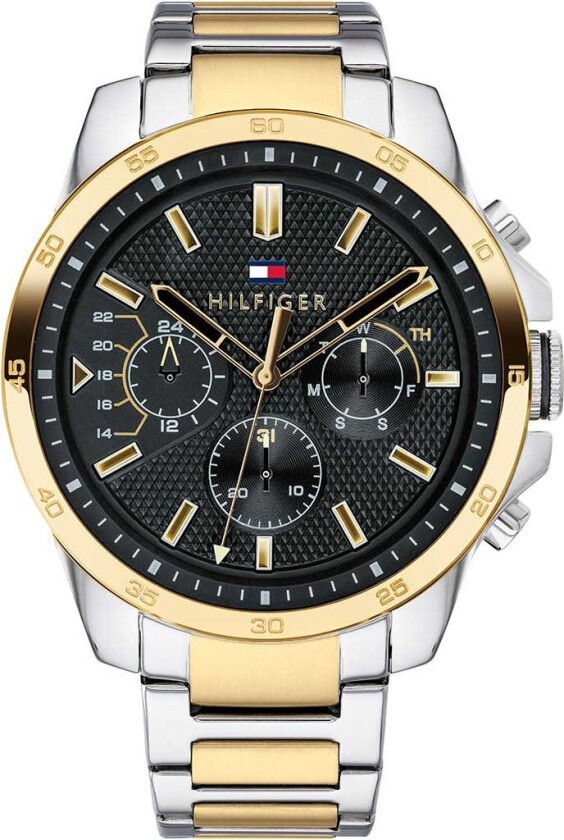 Herreklokke 1791559 Sort/Gulltonet stål Ø48 mm