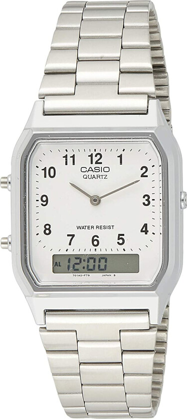 Herreklokke AQ-230A-7BMQ Quartz Hvit/Stål