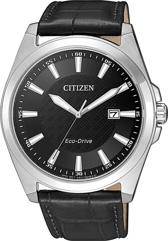 Herreklokke BM7108-14E Eco Drive 180 Sort/Lær Ø41 mm