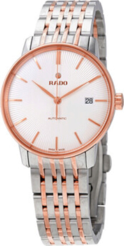 Herreklokke R22860027 Coupole Hvit/Rose-gulltonet stål Ø38 mm