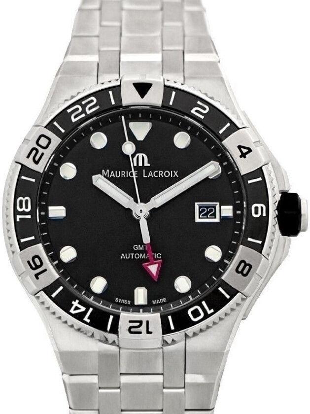 Herreklokke AI6158-SS00F-330-A Aikon Sort/Stål Ø43