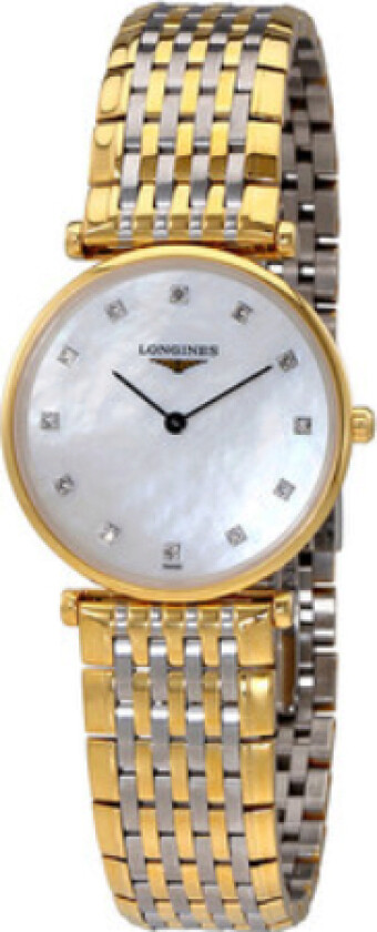 Dameklokke L4.512.2.87.7 Grande Classique Hvit/Gulltonet