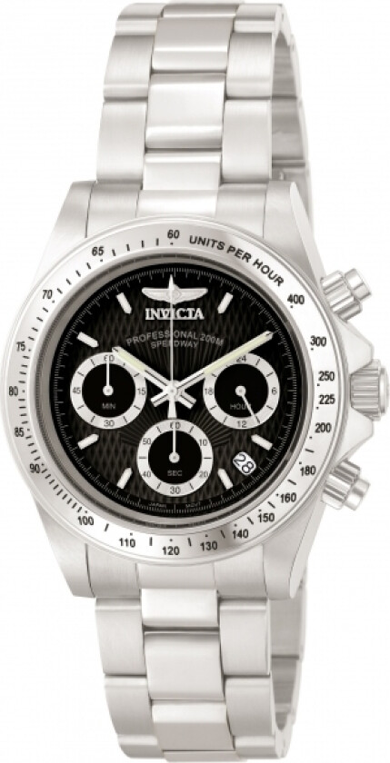 Herreklokke 9223 Speedway Cougar Sort/Stål Ø40 mm
