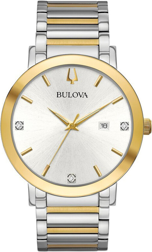 Herreklokke 98D151 Diamond Sølvfarget/Gulltonet stål Ø42 mm