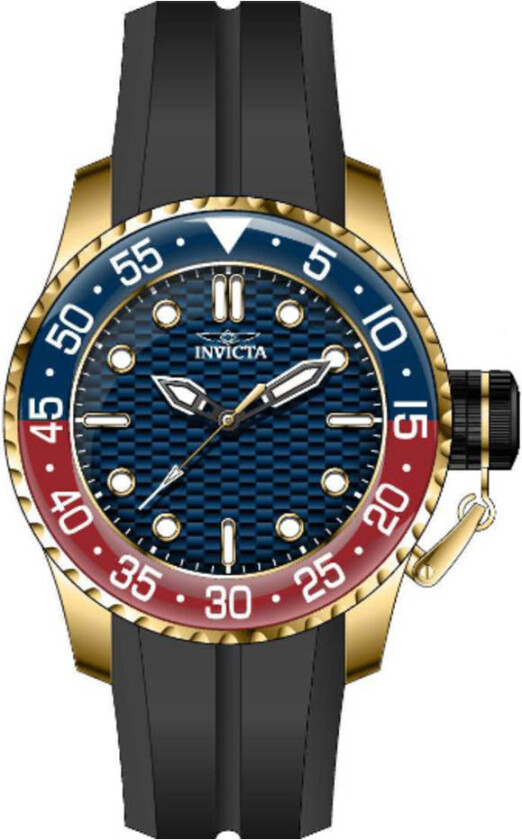Herreklokke 35660 Pro Diver Blå/Gummi Ø50 mm