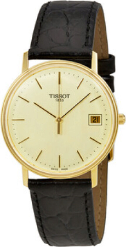 Herreklokke T71.3.401.21 T-Gold GoldRun Champagnefarget/Lær