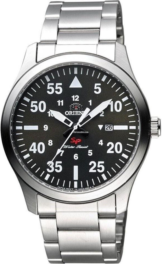 Herreklokke FUNG2001B0 Sp Sort/Stål Ø42 mm