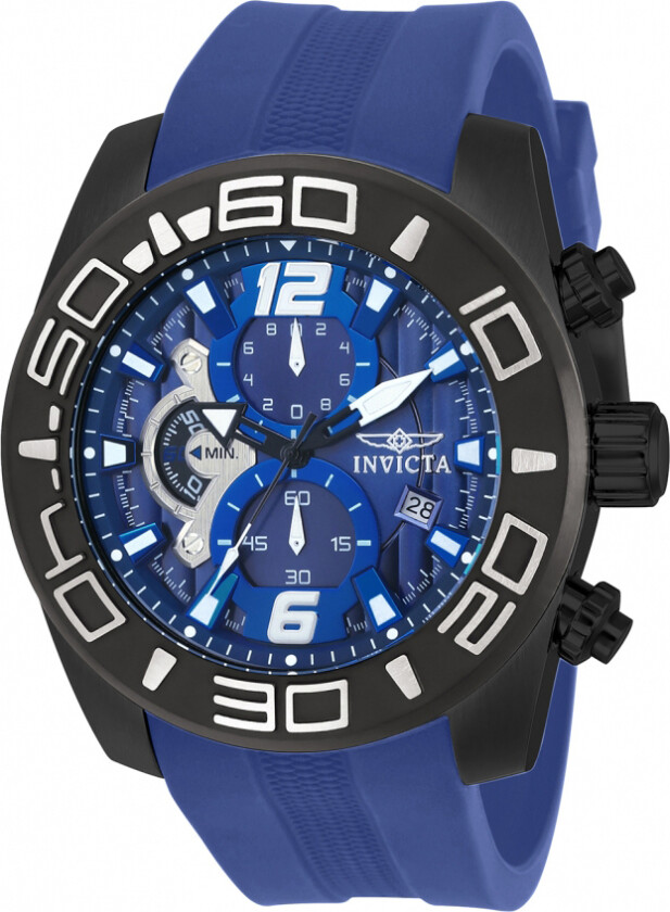 Herreklokke 22812 Pro Diver Blå/Gummi Ø50 mm