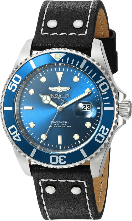 Herreklokke 22068 Pro Diver Blå/Lær Ø43 mm