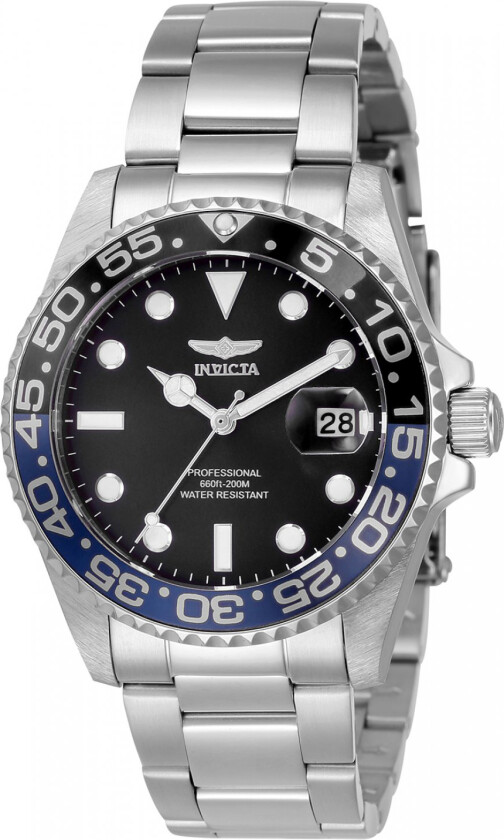 Dameklokke 33258 Pro Diver Sort/Stål Ø38 mm