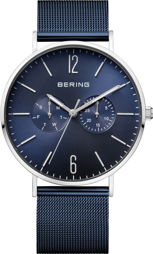 Herreklokke 14240-303 Classic Blå/Stål Ø40 mm
