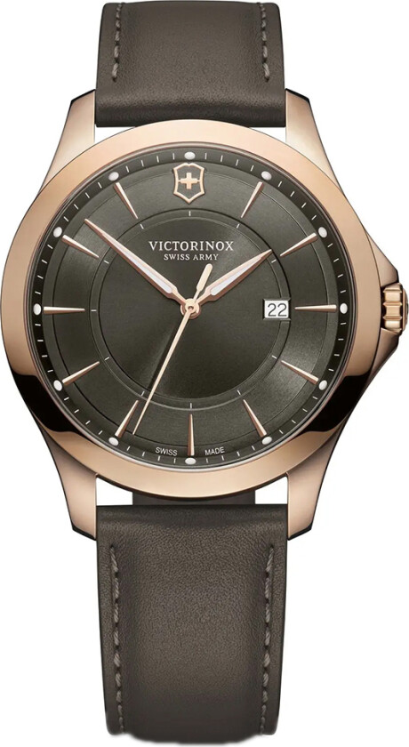 Herreklokke 241908 Alliance Grå/Lær Ø40 mm