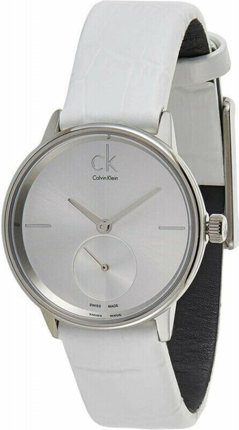 Dameklokke K2Y231K6 Dress Hvit/Lær Ø32 mm