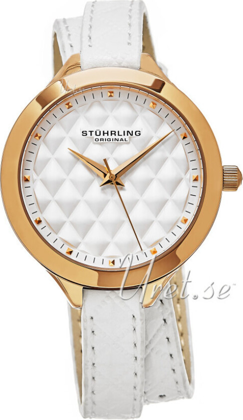 Dameklokke 658.03 Vogue Deauville Hvit/Lær Ø38