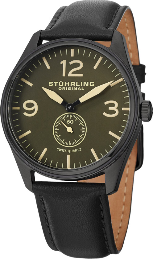 Herreklokke 931.02 Aviator Grå/Lær Ø42 mm