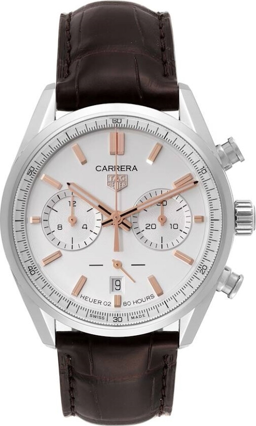 Herreklokke CBN2013.FC6483 Carrera Hvit/Lær Ø42 mm