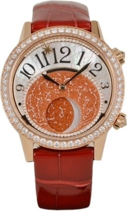 Dameklokke 3532490 Rendez-Vous Rød/Lær Ø39 mm