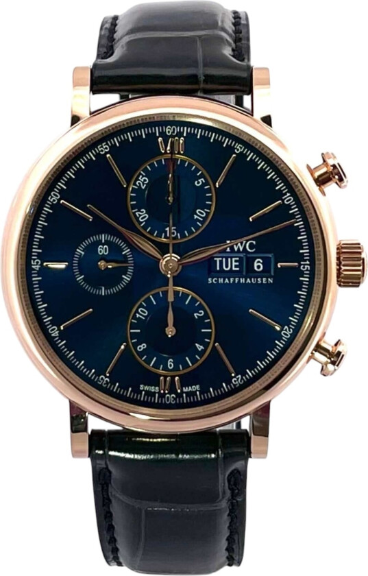 Herreklokke IW391035 Portofino Blå/Lær Ø42 mm