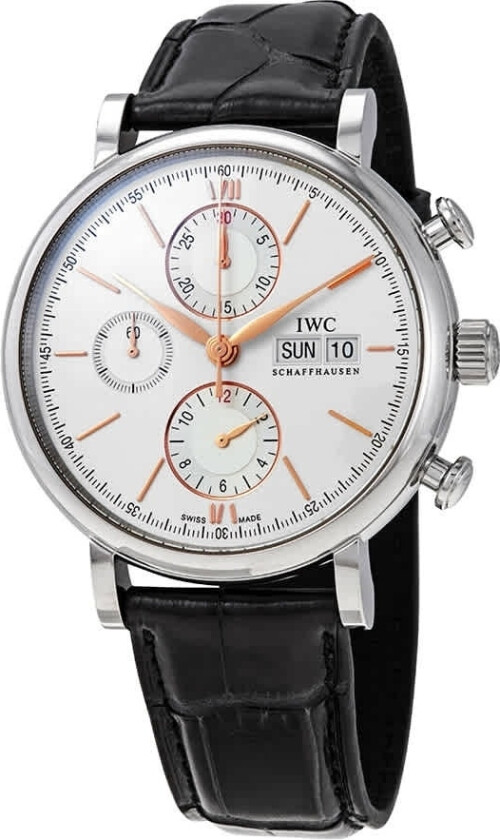 Herreklokke IW391031 Portofino Sølvfarget/Lær Ø42 mm