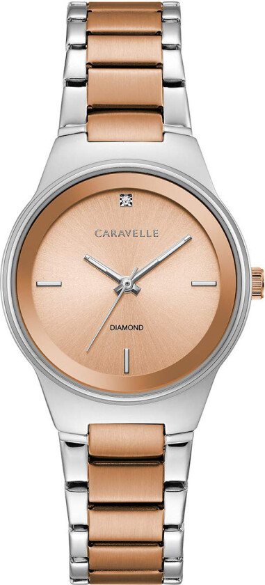 Dameklokke 45P109 Caravelle Rosegullfarget/Rose-gulltonet