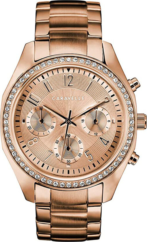 Dameklokke 44L240 Caravelle Rosegullfarget/Rose-gulltonet