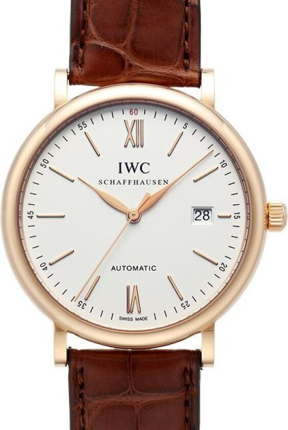 Herreklokke IW356504 Portofino Sølvfarget/Lær Ø40 mm