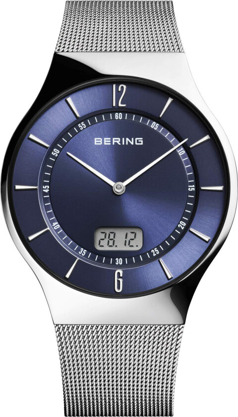 Herreklokke 51640-007 Blå/Stål Ø40 mm