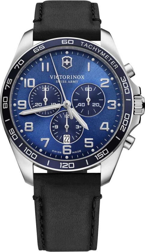 Herreklokke 241929 Blå/Lær Ø42 mm