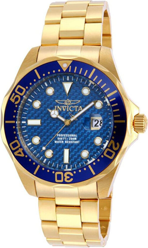 Herreklokke 14357 Pro Diver Blå/Gulltonet stål Ø47 mm