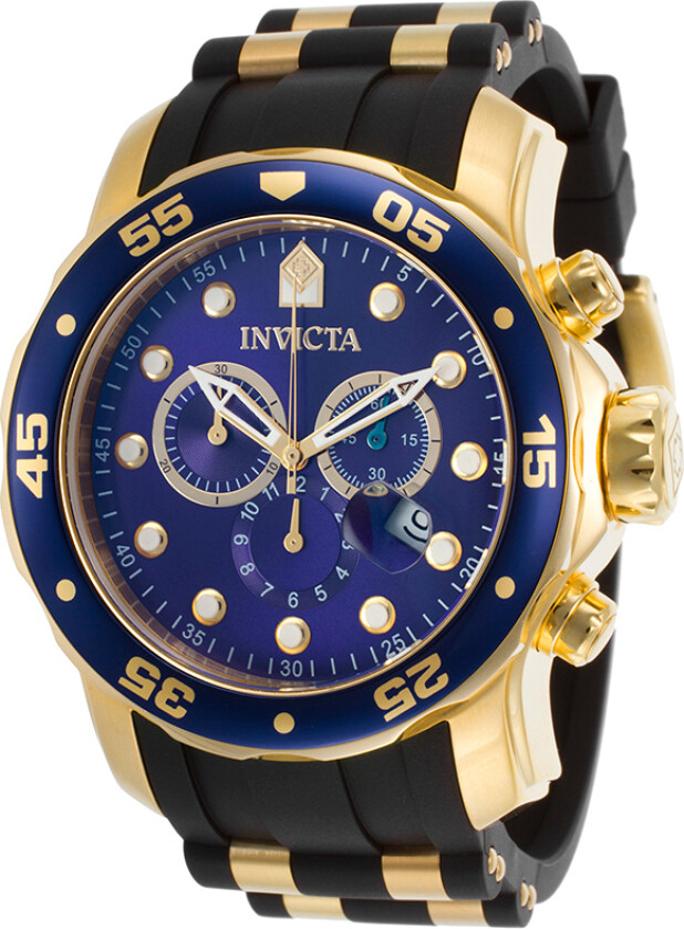 Herreklokke 17882 Pro Diver Blå/Gulltonet stål Ø48 mm