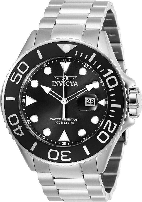 Herreklokke 28765 Pro Diver Sort/Stål Ø50 mm