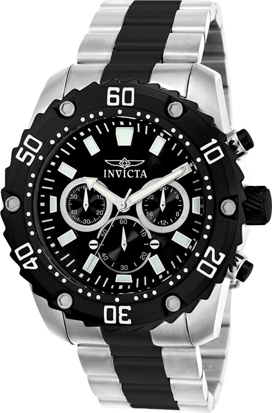 Herreklokke 22521 Pro Diver Sort/Stål Ø47 mm