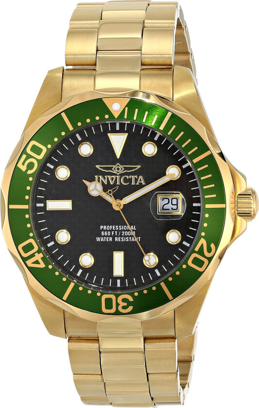Herreklokke 14358 Pro Diver Sort/Gulltonet stål Ø47 mm