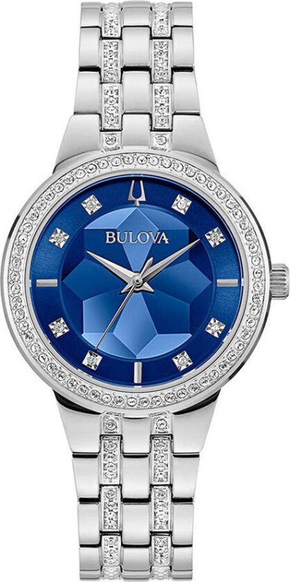 Dameklokke 96L276 Crystal Blå/Stål Ø32 mm